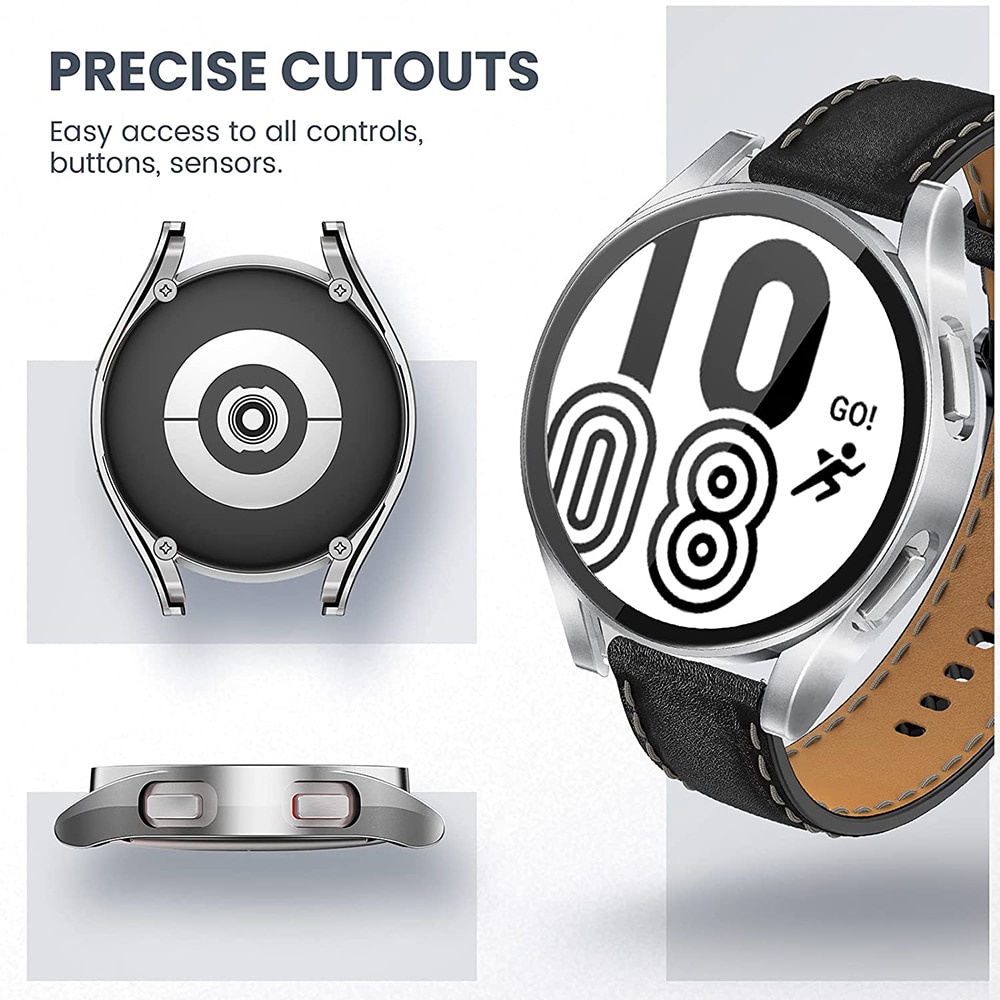 Ốp Bảo Vệ Mặt Đồng Hồ Thông Minh Bằng Pc + Kính Cường Lực Chống Va Đập Cho Samsung Galaxy Watch 4 44mm 40mm Galaxy Watch4
