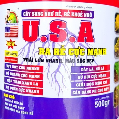 Phân Bón Lá RA RỄ CỰC MẠNH U.S.A lọ 500g, Kích rễ ROOTS dùng cho cây trồng