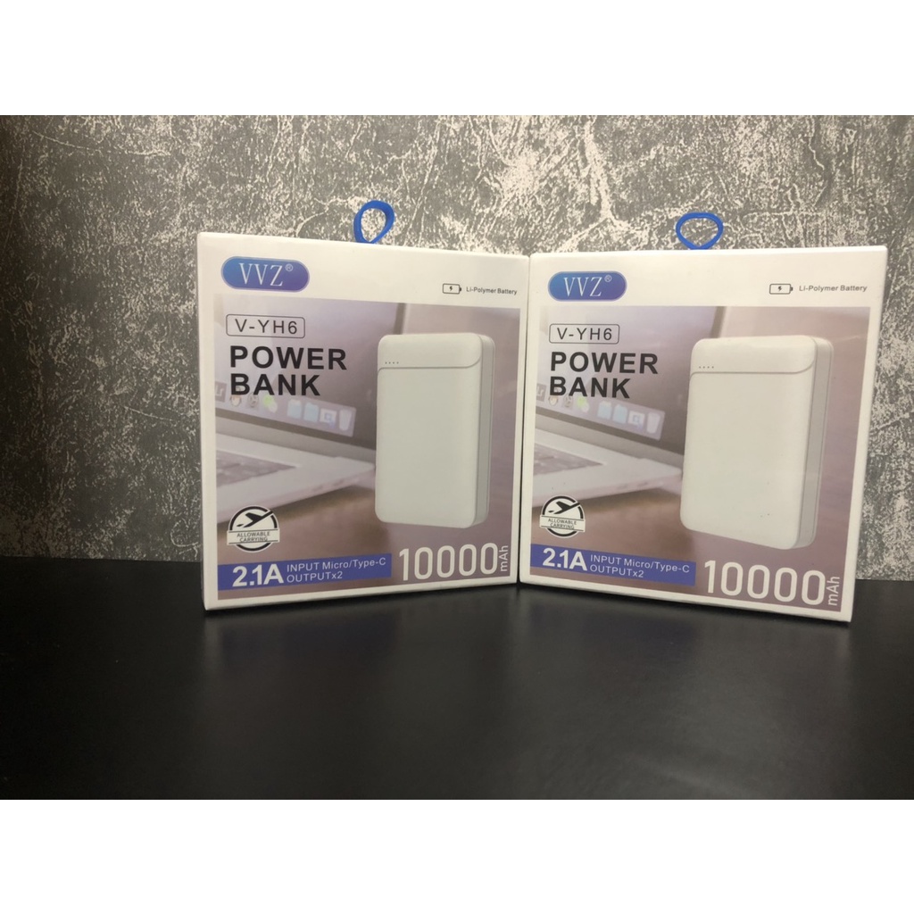 Sạc Dự Phòng Mini Dung Lượng 10000 mAh Chính Hãng VVZ Công suất 2.1A Lõi Pin POLIMER LITHIUM Chuẩn Dung Lượng