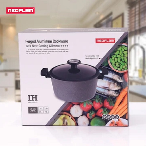 [Hàng chính hãng] Nồi sâu chống dính, bếp từ Neoflam Reverse 28cm, thể tích 7.2 lít, chống dính Daikin 4 sao