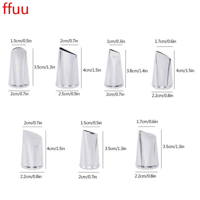 Set 7 Đầu Bắt Kem Trang Trí Bằng Thép Không Gỉ Cho Nhà Bếp