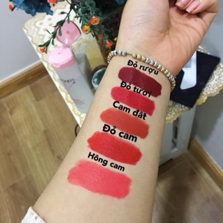 Combo 25g màu khoáng làm son môi đỏ cam