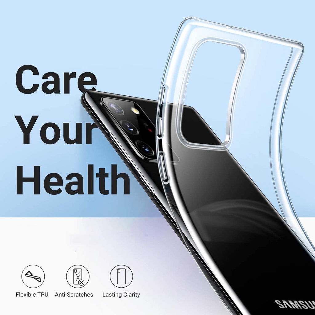 Samsung galaxy note 20 ultra note 10+ note 9 note 8 note 10 lite note 5 note 4 vỏ siêu mỏng Ốp điện thoại trong suốt silicone Ốp điện thoại tpu mềm