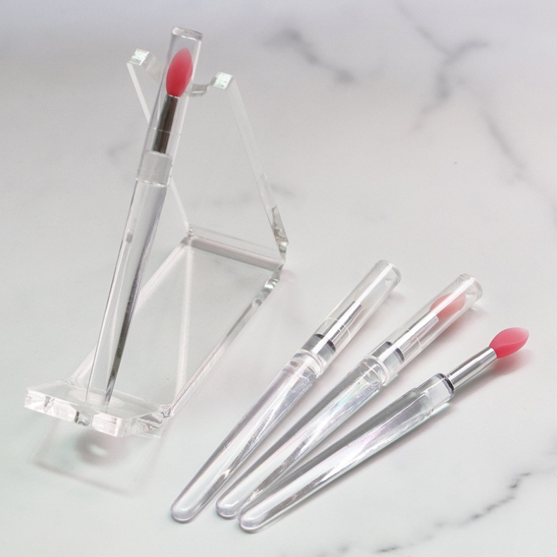 Xách tay Silicone Lip bàn chải duy nhất với Bìa mềm Son môi bàn chải với bìa Lip trang điểm bàn chải Lip bàn chải