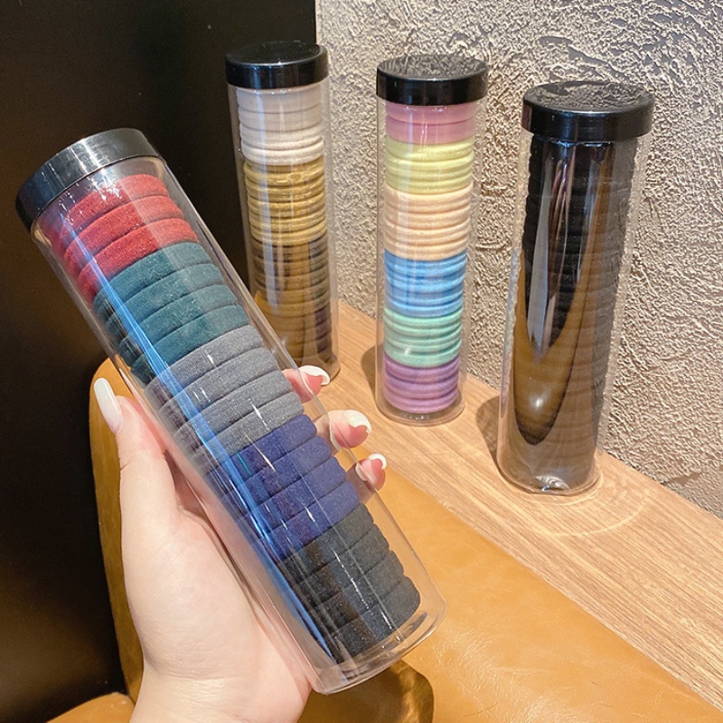 Dây cột tóc co giãn bằng cao su nhiều màu sắc thời trang đơn giản cho nữ