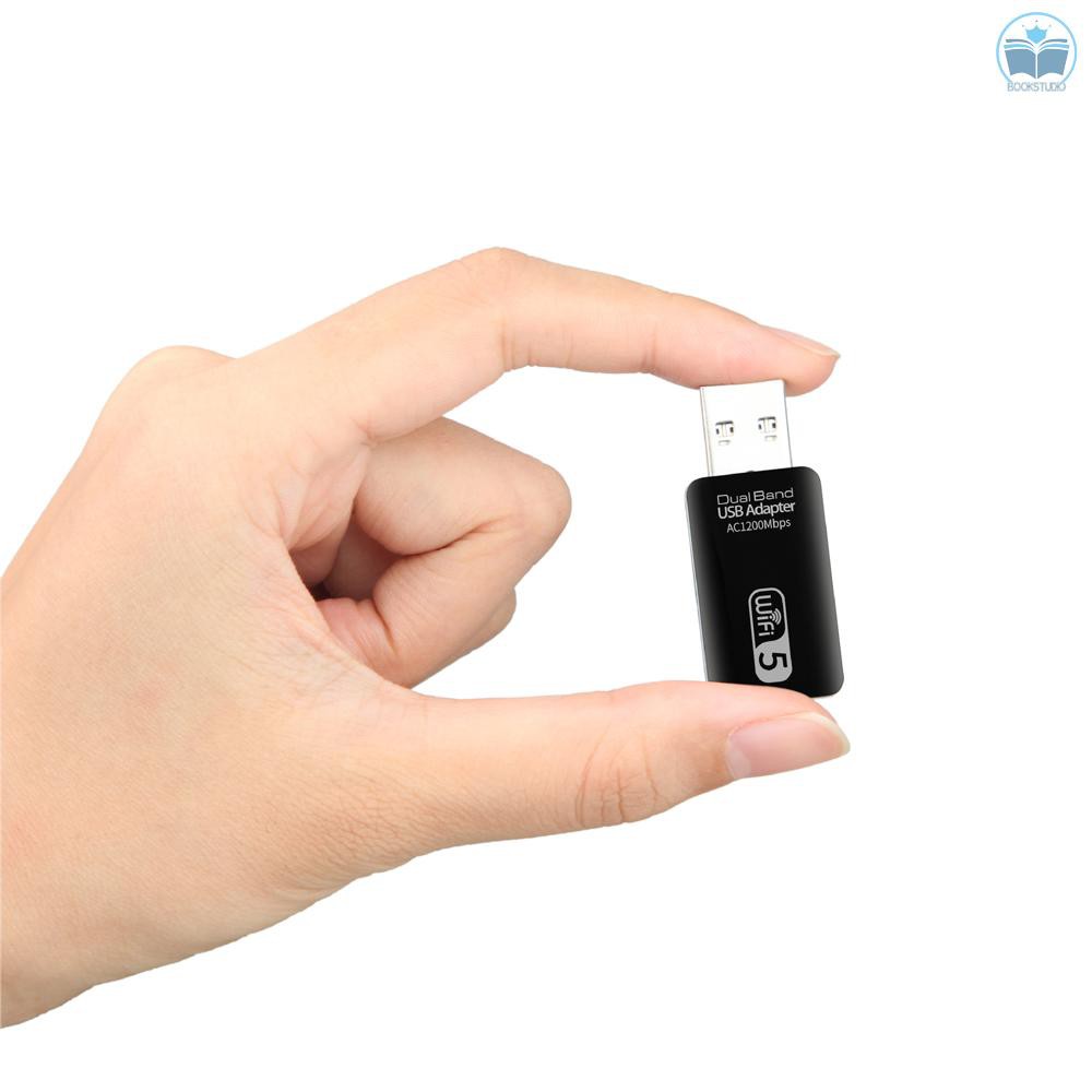 Usb Adapter Ac1200 Băng Tần Kép Usb3.0 Wifi Adapter 2.4ghz / 5.0ghz Ethernet 802.11ac Cho Laptop Desktop Pc