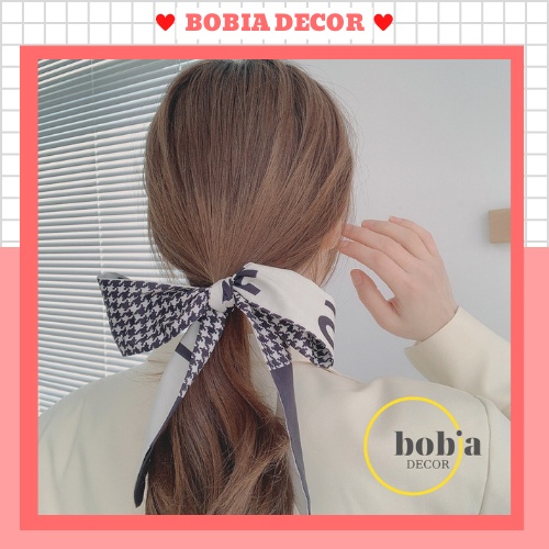 Khăn lụa quàng cổ headband thanh lịch kiểu Pháp vintage