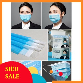 KHẨU TRANG KHÁNG KHUẨN 4 LỚP CAO CẤP, HỘP 50 CÁI (4-PLY MEDICAL FACE MASK)