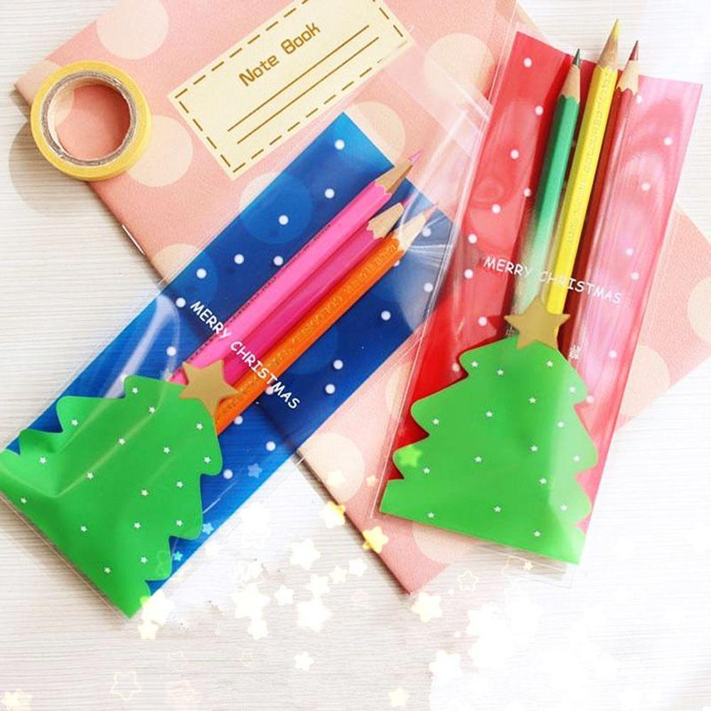 Set 100 Túi Đựng Kẹo Giáng Sinh Thời Trang Tự Dính Cho Bé