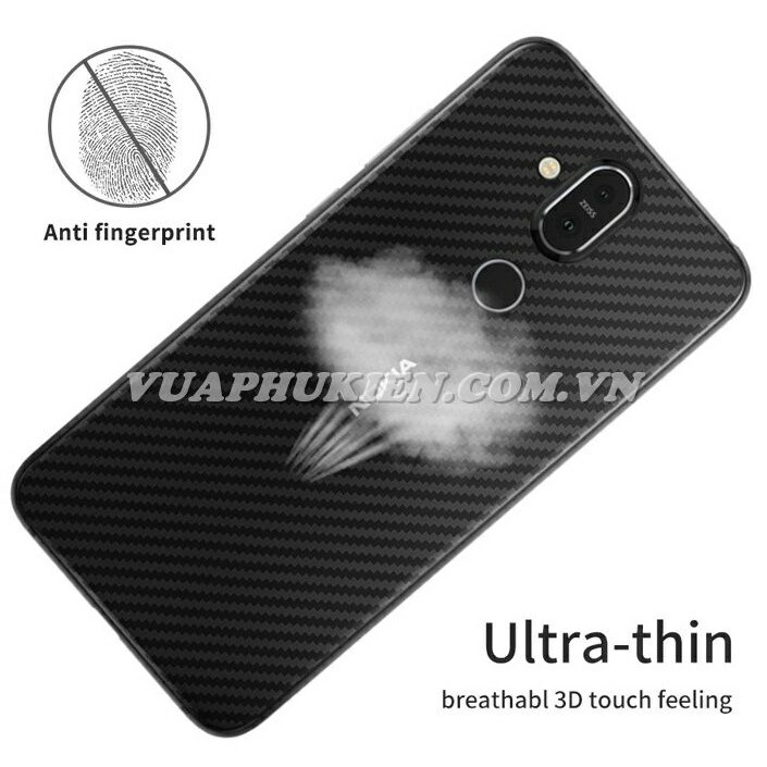 Tấm dán vân Carbon 3D mặt lưng cho Nokia X7, Nokia 8.1, Nokia X6, Nokia 6.1 Plus, Nokia X5, Nokia 5.1 Plus