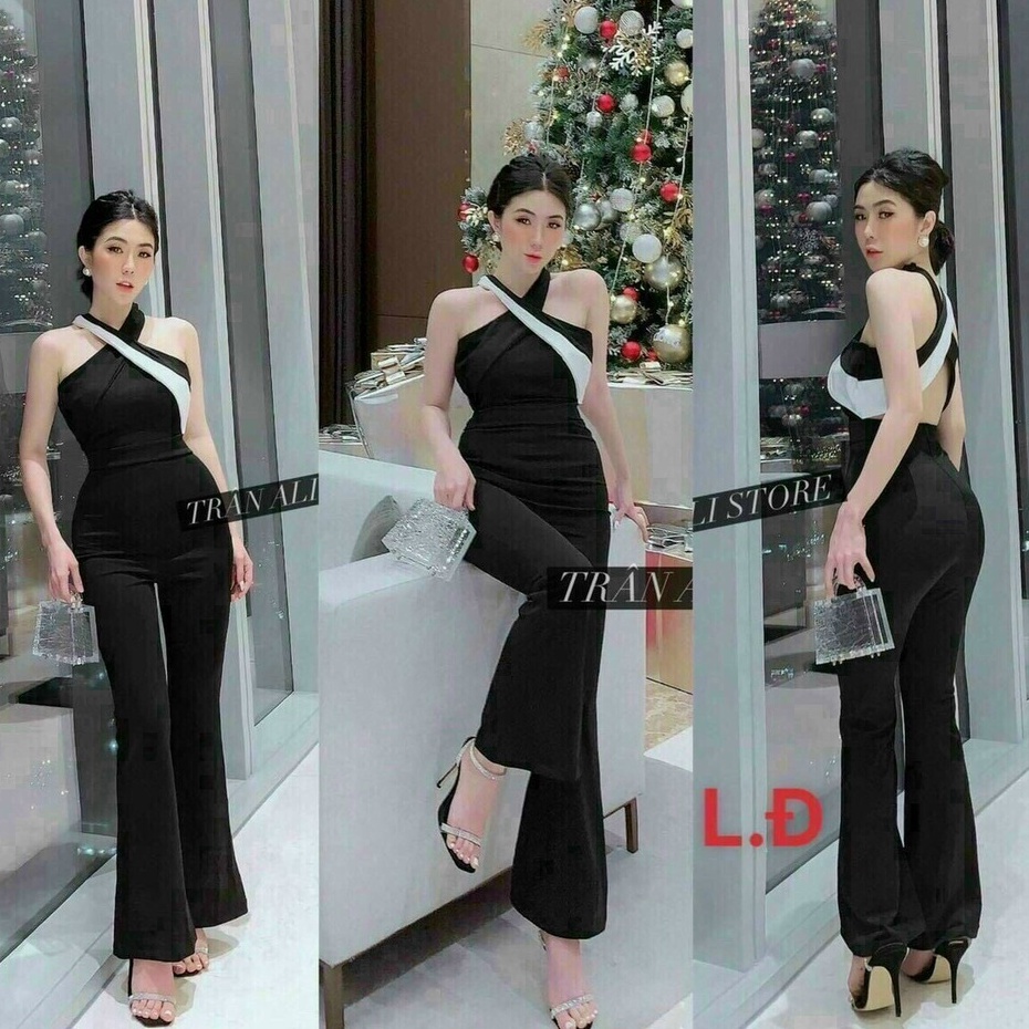 Jum Phối Trắng Cổ Yếm Chéo Hở Lưng Quyến Rũ Thời Trang Nữ STclothing