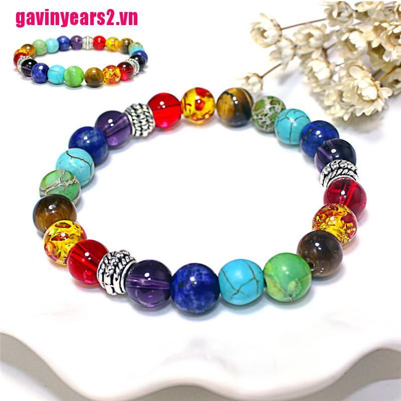 Vòng Tay Hạt Đá Tự Nhiên Cân Bằng 7 Luân Xa (Gav2)