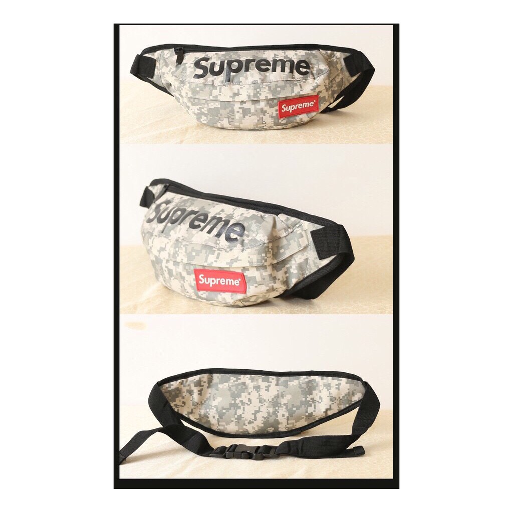 Túi đeo chéo Supreme Camo Xám | Đỏ