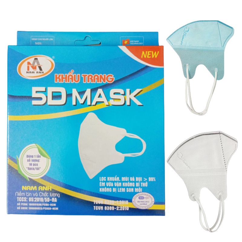 Khẩu trang thời trang cao cấp 5D Mask  FAMAPRO, phong cách Nhật Bản Health Kingdom, 10 chiếc/ hộp