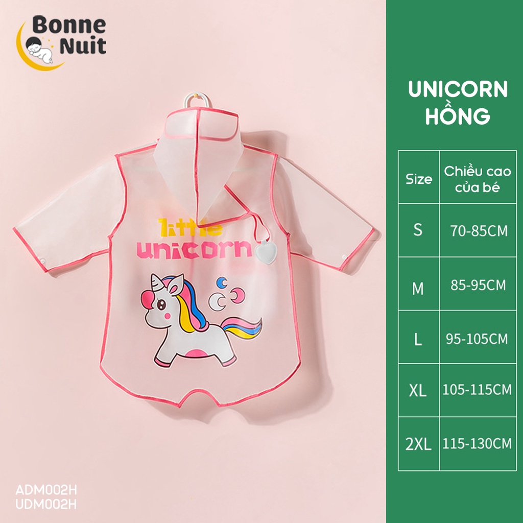Áo mưa cho bé⭐️Áo mưa trẻ em trong suốt ⭐️ Áo mưa cho bé 1-9 tuổi ⭐️ 4 hoạ tiết siêu yêu