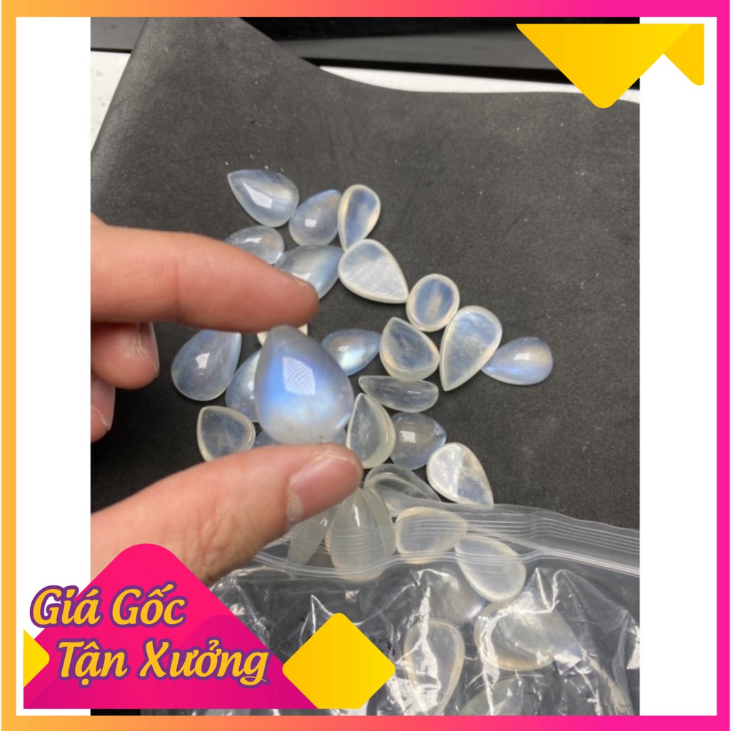 mặt dây moonstone mặt trăng trong ánh xanh mạnh Siêu Thị Phong Thủy 9999