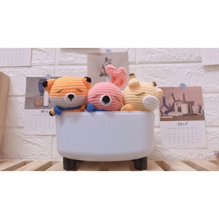 Móc khoá thú lười bằng len handmade