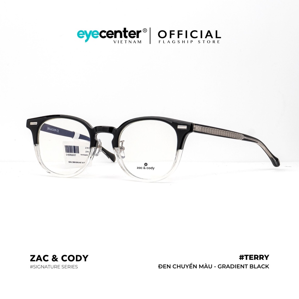 Gọng kính cận nam nữ A47-S chính hãng TERRY by ZAC &amp; CODY nhập khẩu Eye Center Vietnam