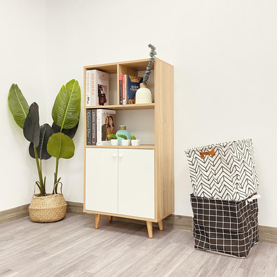 Tủ sách hiện đại , tủ gỗ đa năng, phù hợp nhiều không gian trong gia đình chất gỗ MDF kích thước 107x60x30cm