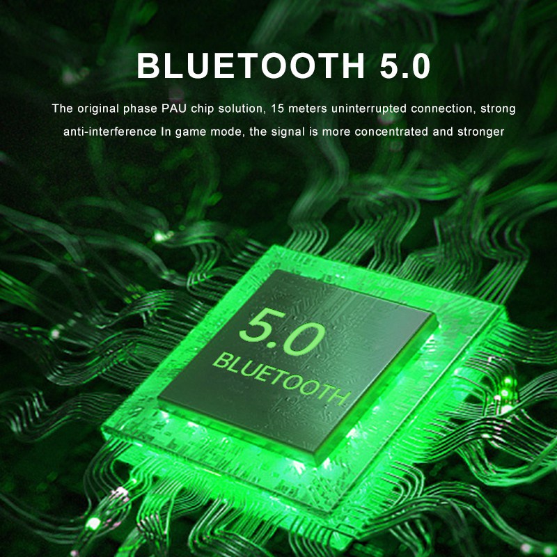 Tai nghe gaming k15 bluetooth không dây điều khiển cảm ứng chất lượng cao 5.0 TWS có đèn led siêu đỉnh