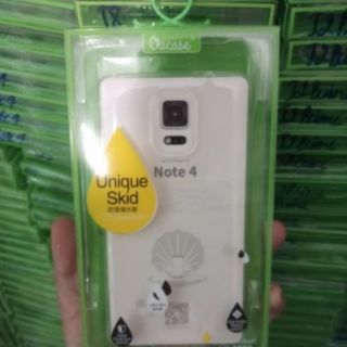 ốp lưng dẻo trong suốt ou case samsung note 4 tặng kính cường lực cao cấp