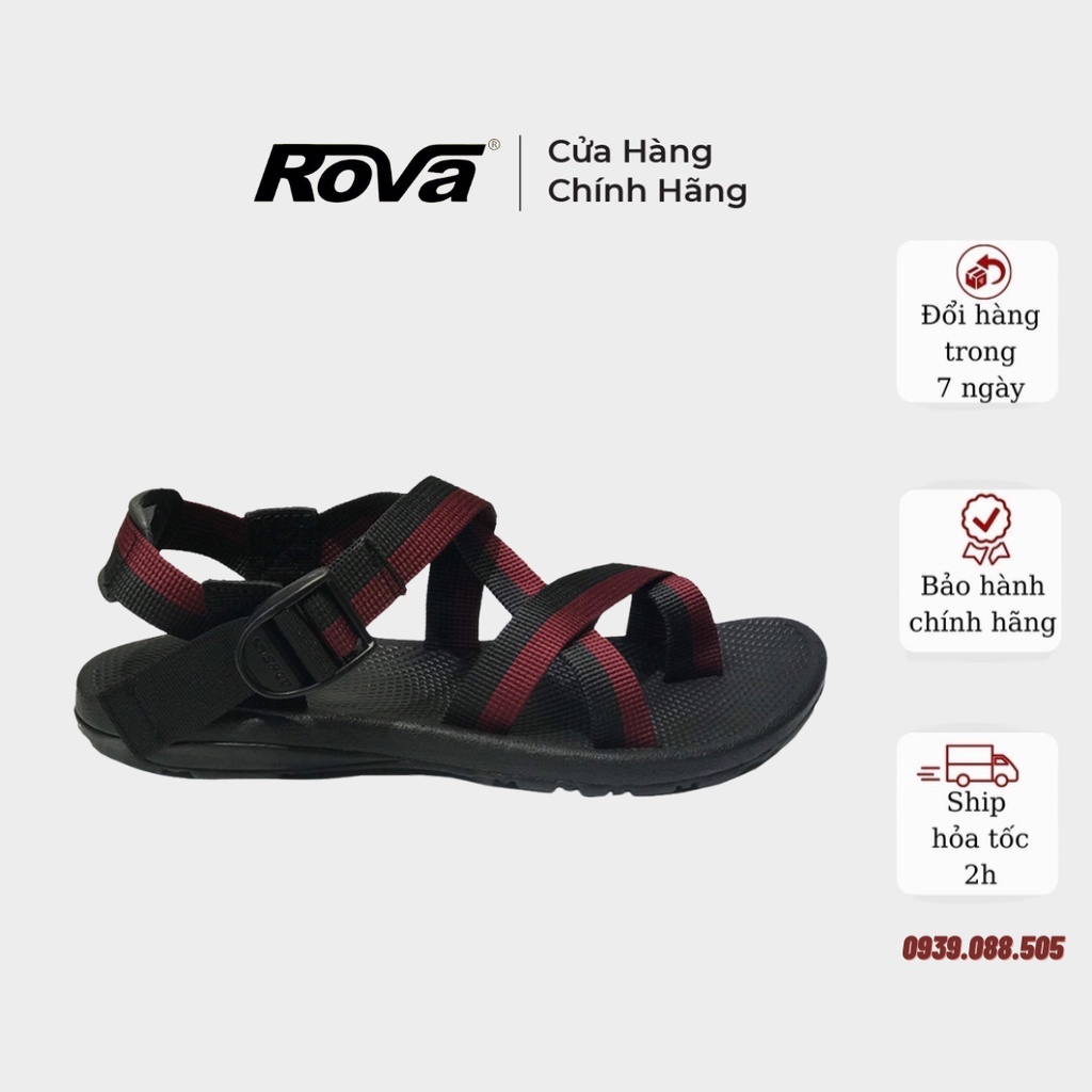 Giày Sandal Rova Nam Nữ Quai Chéo dạo phố đi chơi đi học RV117