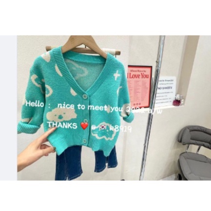 Áo cardigan len bé gái - Áo cardigan bé trai hàng Quảng Châu loại đẹp shop Kunkid