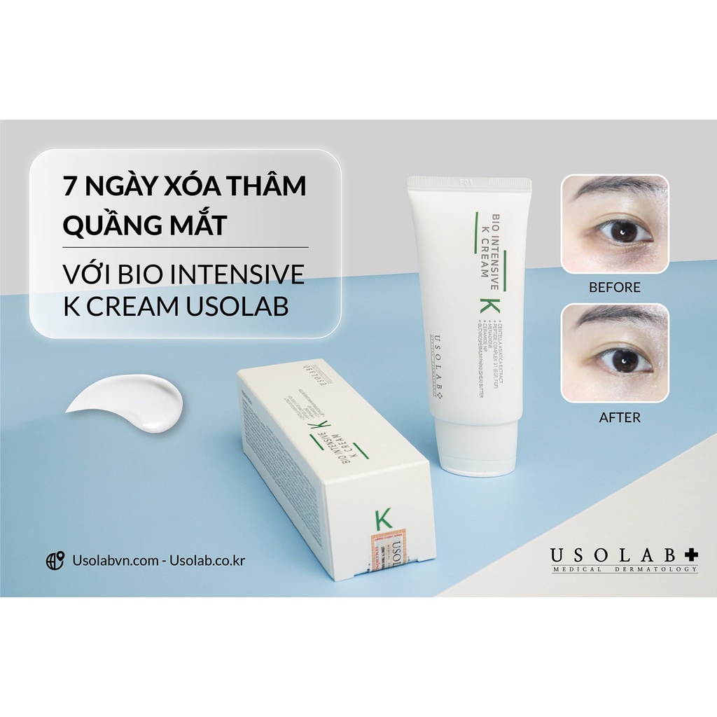 Kem Dưỡng Vitamin K Dịu Da Tức Thì USOLAB Bio Intensive K Cream 50ml