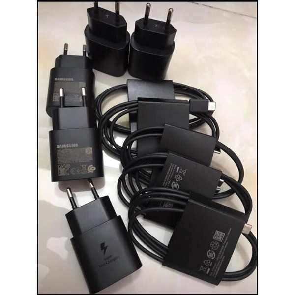 Bộ sạc nhanh samsung chính hãng 25W zin và cáp zin 2 đầu type C - Type C không loạn cảm ứng, giật lag, nóng máy