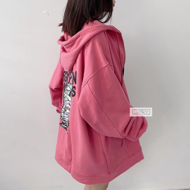 [Giá siêu rẻ] Áo khoác nỉ zip form rộng họa tiết xác ướp, đa dạng màu sắc | BigBuy360 - bigbuy360.vn