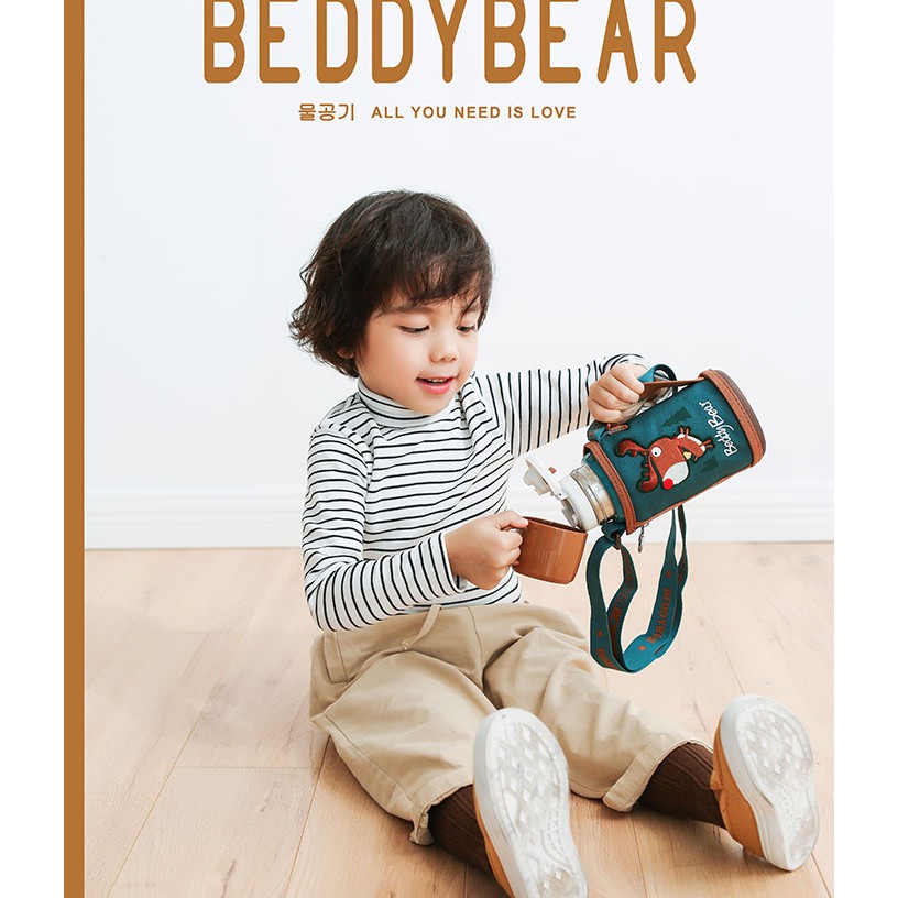 Bình giữ nhiệt cho Bé Trai - Gái Chính hãng 100% BEDDYBEAR Hình Tuần Lôc - 2 nắp thay thế phù hợp Bé từ 2 tuổi trở lên