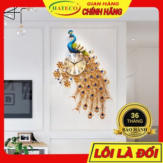 [SALE 3 NGÀY] Đồng Hồ Treo Tường Trang Trí Phòng Khách Chim Công Khoe Sắc TT688