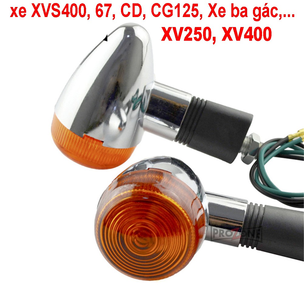 Cặp đèn xi nhan xe 67, CD, CG125, XV250, xe ba gác các loại (V250)