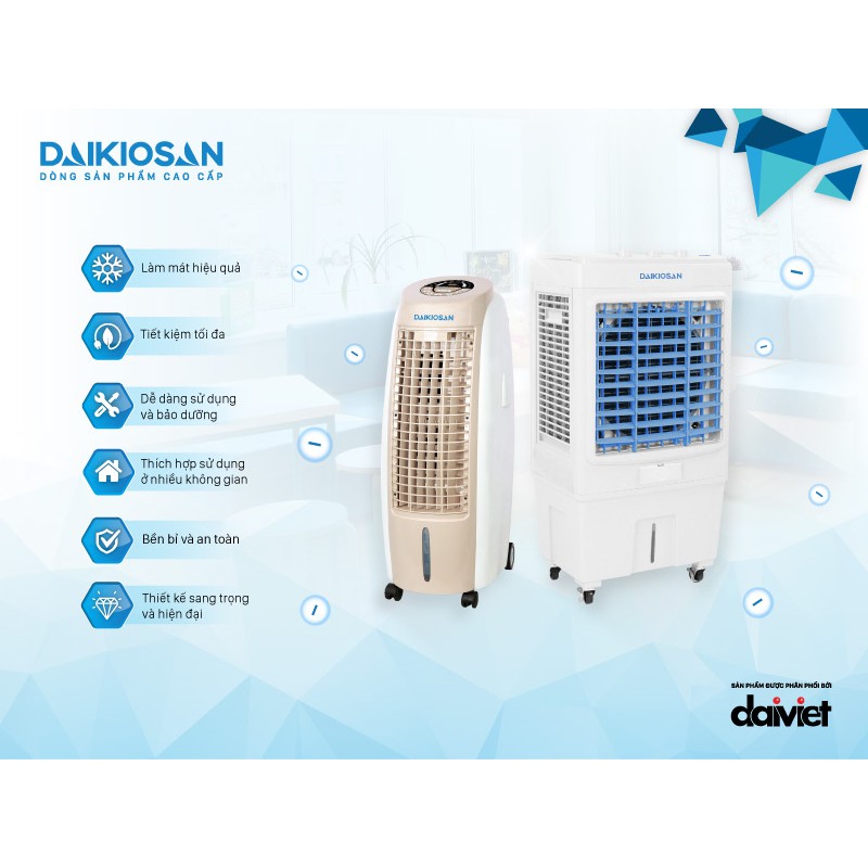 [Mã ELMALL100 giảm 100K đơn 5TR] Máy làm mát Daikiosan DKA-02500B - New