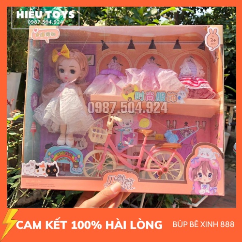 Búp Bê Chibi 16cm Hộp Kèm 3 Váy Kèm Xe Đạp Hàng Đẹp Đồ Chơi Trẻ Em Dành Cho Bé Gái Từ 2 Đến 10 Tuổi