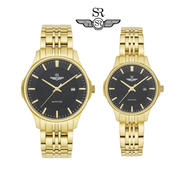 Đồng Hồ Đôi Chính Hãng SRWATCH Couple-F SR80071.1401CF mặt kính sapphire sang trọng lịch lãm quý phái bảo hành 12 tháng