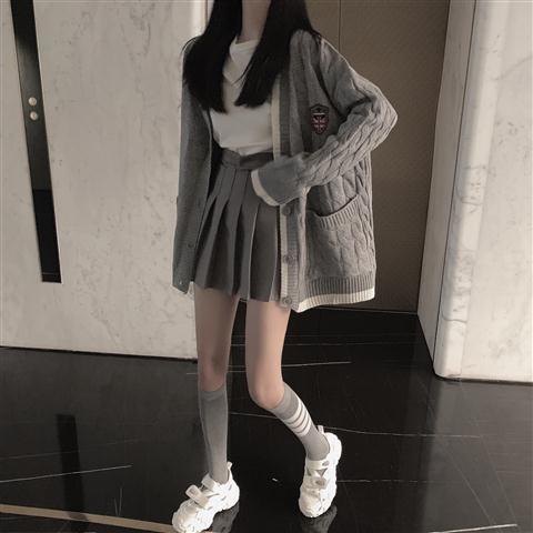 Áo Khoác Cardigan Dệt Kim Tay Dài Dáng Rộng Thời Trang Mùa Đông Cho Nữ