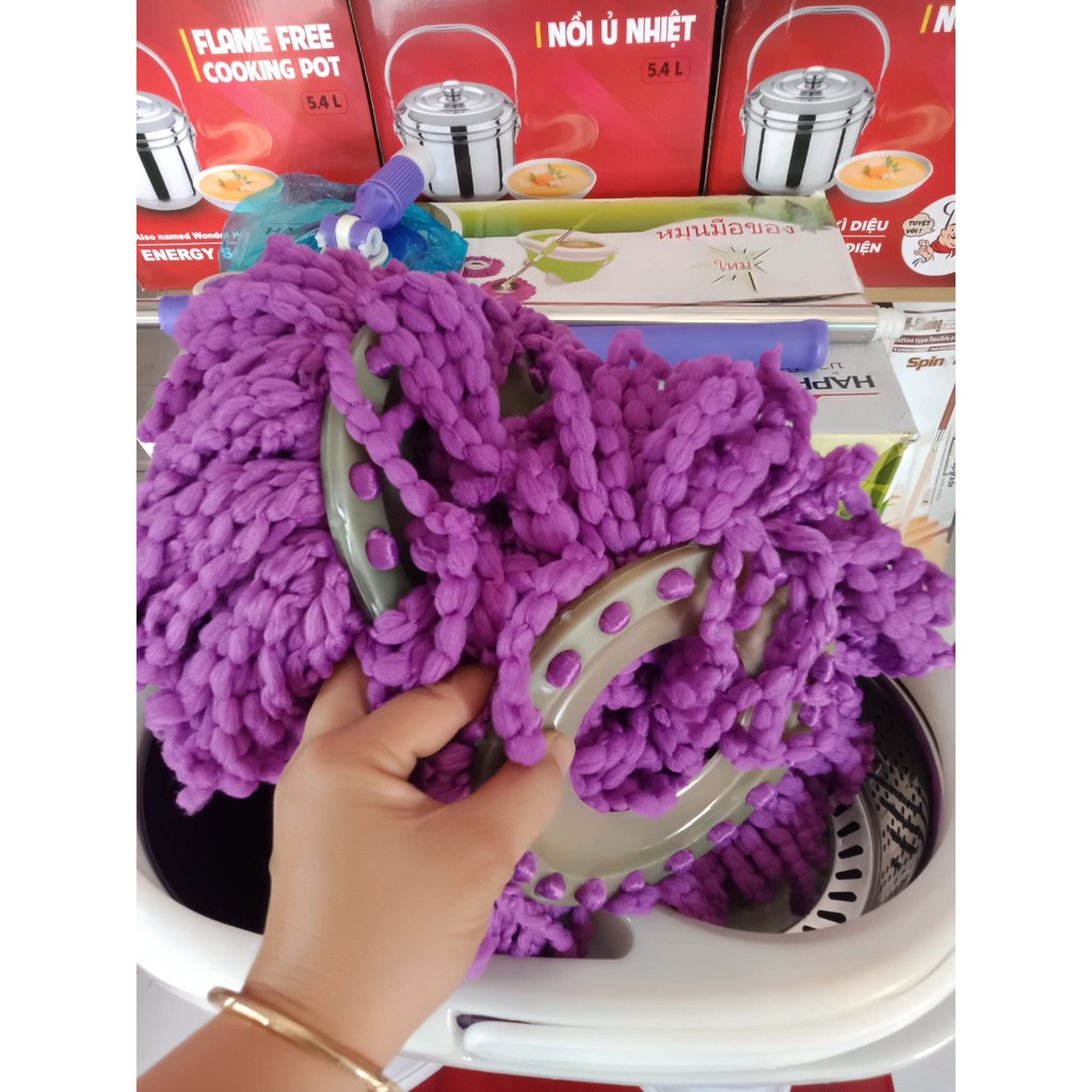 Bộ Lau Nhà 360 Độ Đa Năng Hàng Thái Lan Chất Liệu Inox Siêu Bền