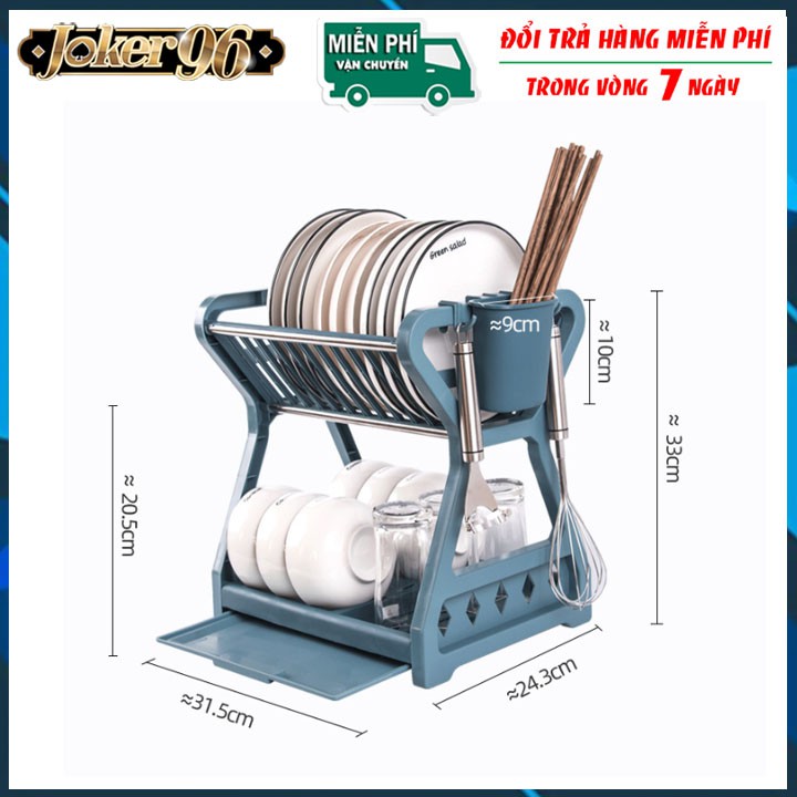 Kệ để chén bát nhà bếp, Kệ úp bát phòng trọ thoát nước thông minh, Giá để bát thông minh nhỏ gọn