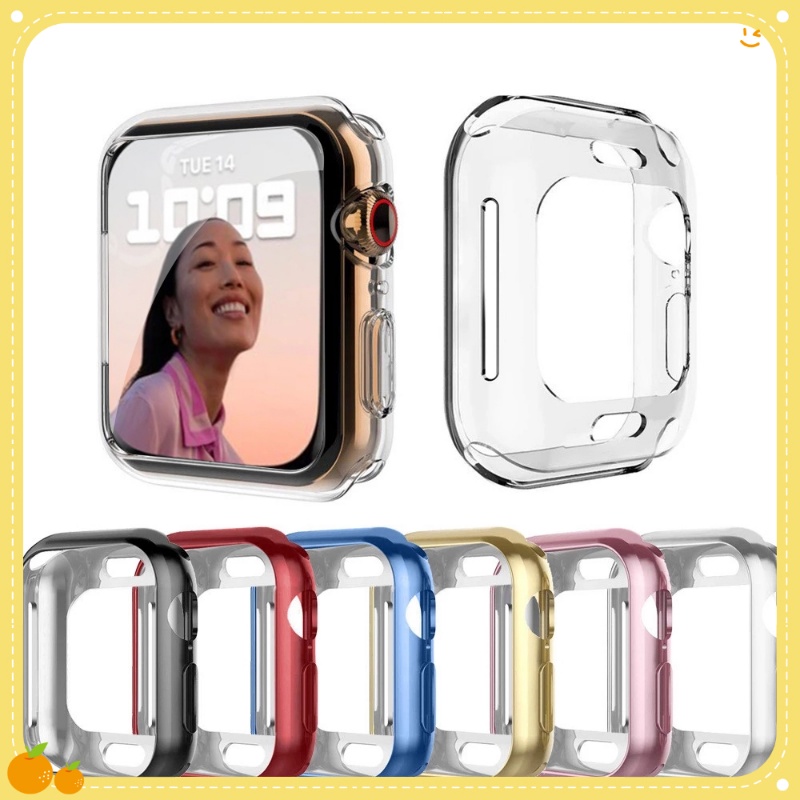 Ốp Bảo Vệ Bằng TPU Mềm Trong Suốt Cho Apple watch 49MM 45MM 44MM 42MM series ultra 8 7 6 SE 5 4 3 2 1 iWatch 41MM 40MM 38MM