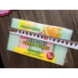 Set 5 miếng xốp rửa bát hình răng cưa ( Nội Địa)