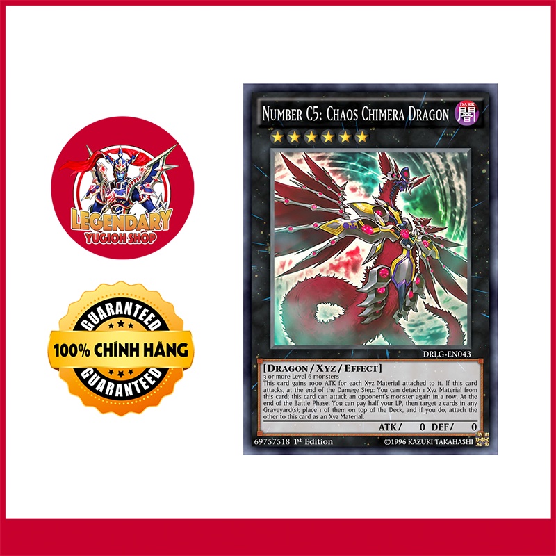 [Thẻ Bài Yugioh Chính Hãng] Number C5: Chaos Chimera Dragon