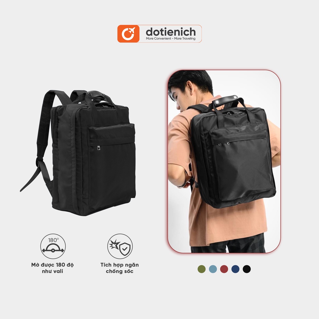 Balo du lịch size lớn chống nước Đồ Tiện Ích Travel Multi Backpack đa năng, đựng laptop - Màu đen