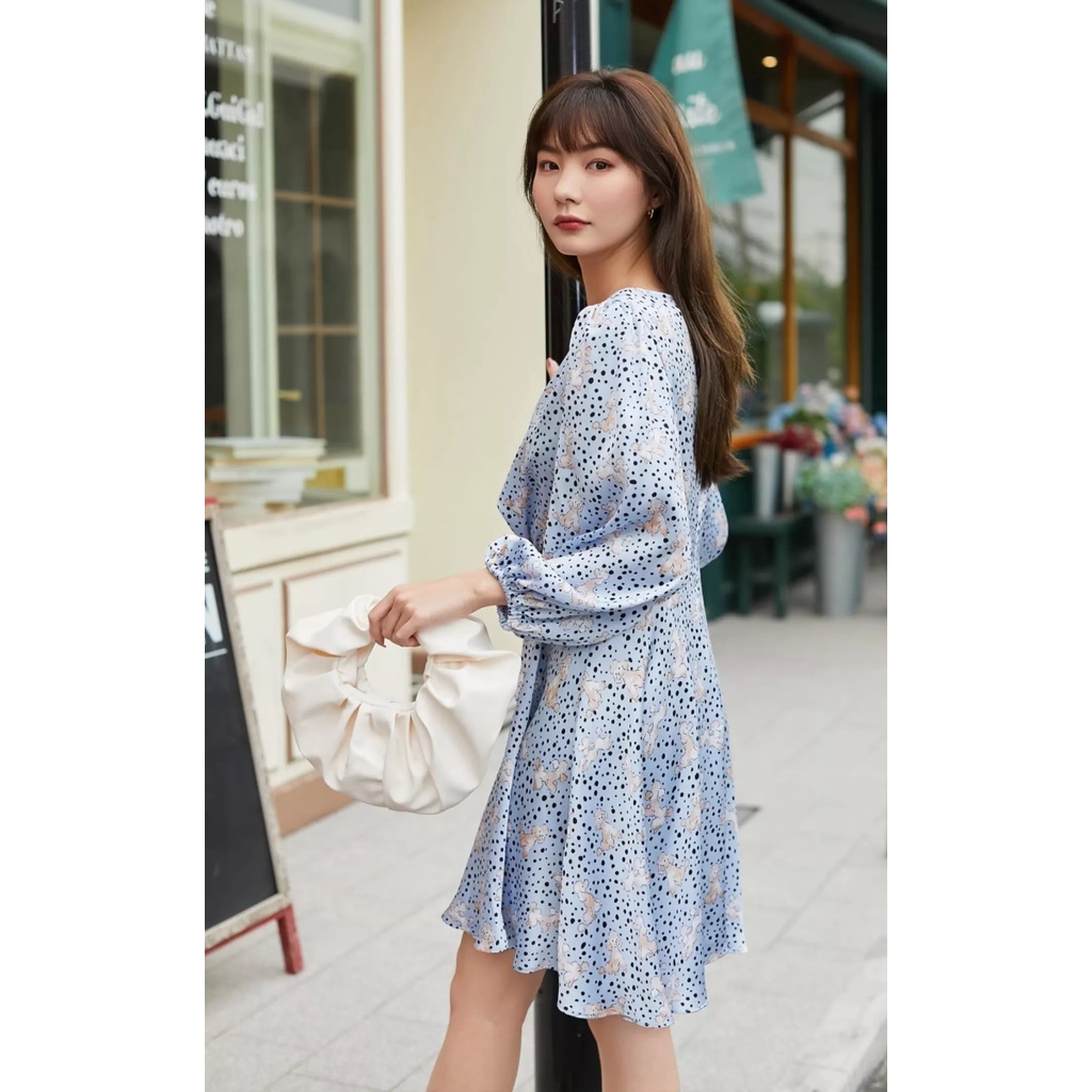 Vero Moda Đầm Chữ A Thắt Eo In Họa Tiết Hoạt Hình tay lỡ 3/4 Cho Nữ 32127C002