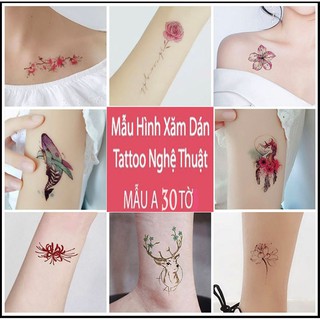 Combo 82 Hình Xăm Dán, Hình Xăm Tatoo Đẹp Cao Cấp (30 Tờ)