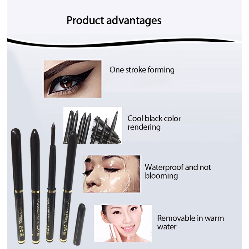 1 Bút Kẻ Mắt Dạng Lỏng Chống Nước Nhanh Khô / Lì Bền Màu Dài Lâu