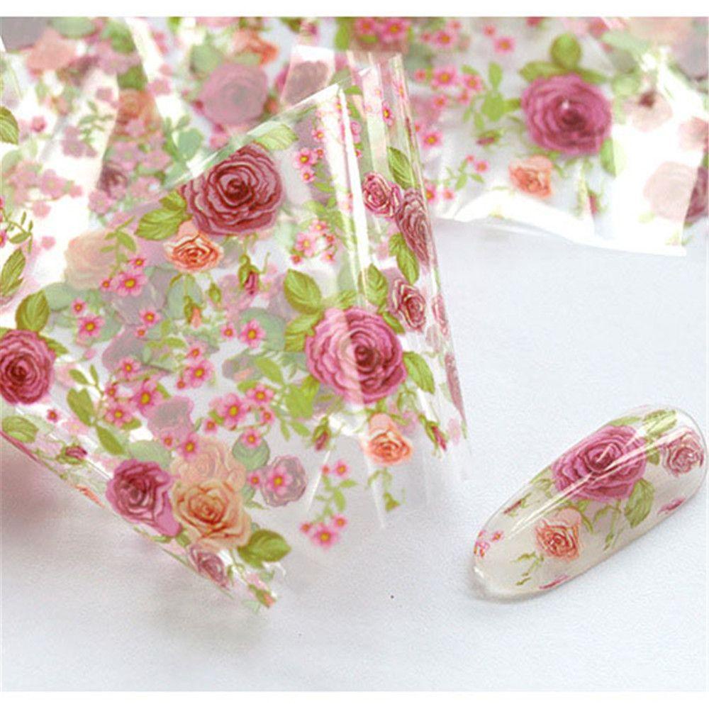 10 Cuộn Giấy Foil 3D Tự Trang Trí Móng Tay