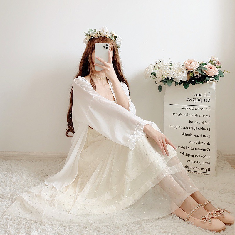 Áo Cardigan chống nắng nữ tính đi biển, dạo phố.