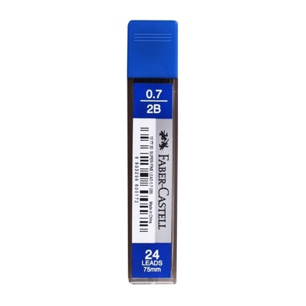 Ngòi chì Faber Castell Super Fine Lead  - 20 cây/hộp - 2B - 0.5/ 0.7mm x 75mm