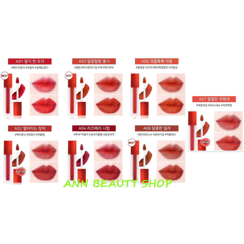 Son Kem Black Rouge Airfit Velvet (A1-A17) | BigBuy360 - bigbuy360.vn